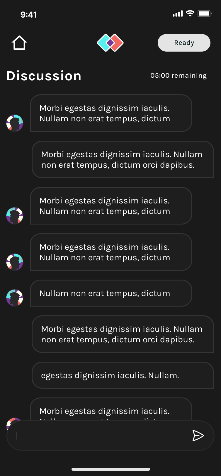 Live discussion chat