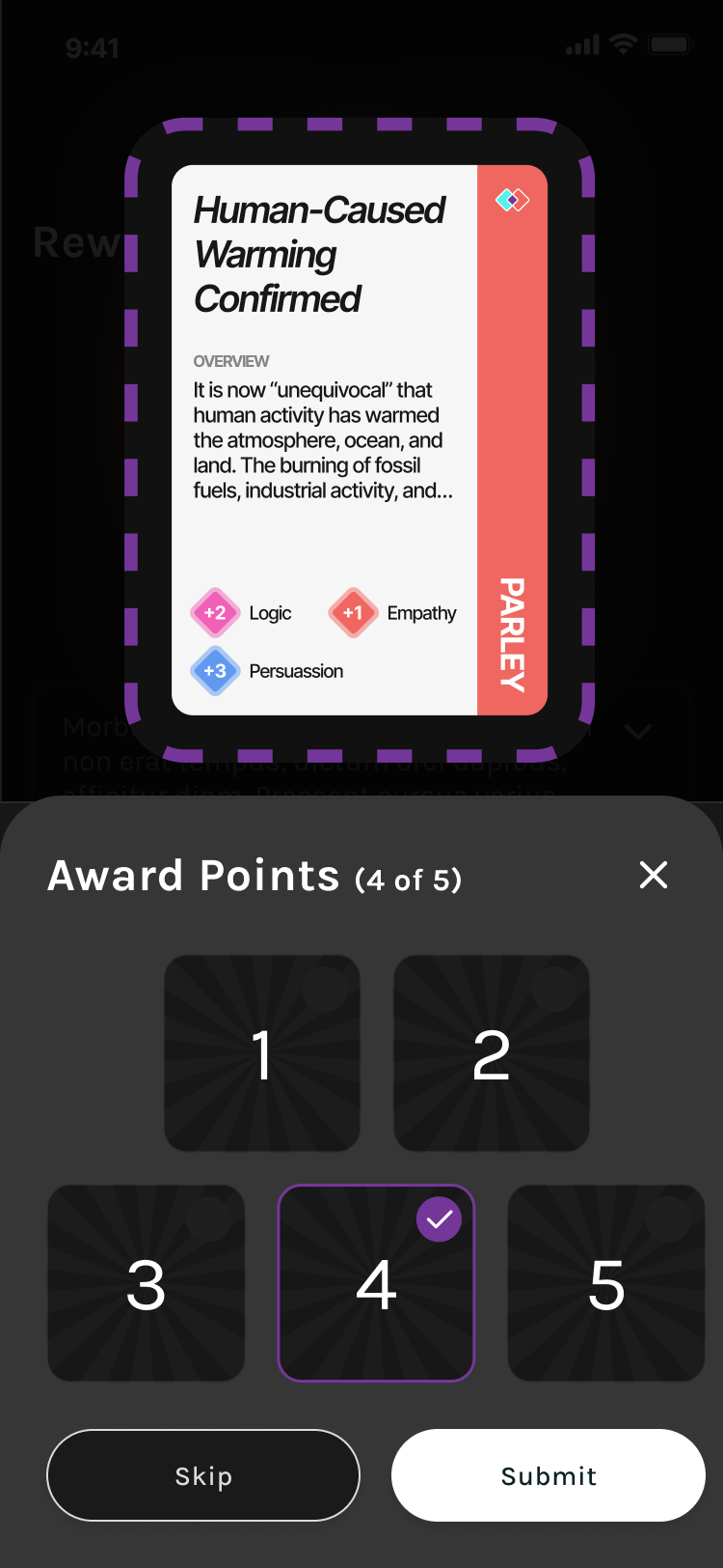 Award points